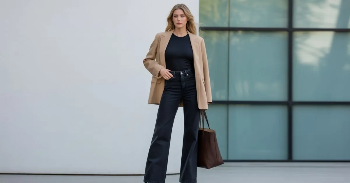 Black Wide Leg Jeans Outfit