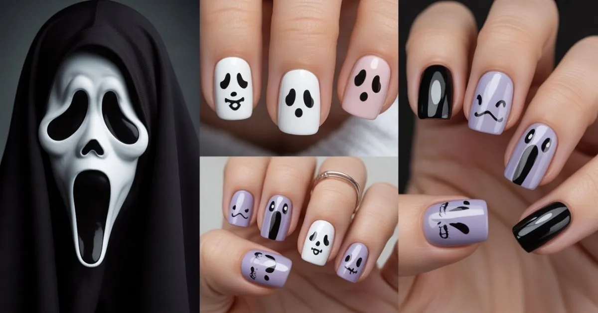 Ghost Face Nails