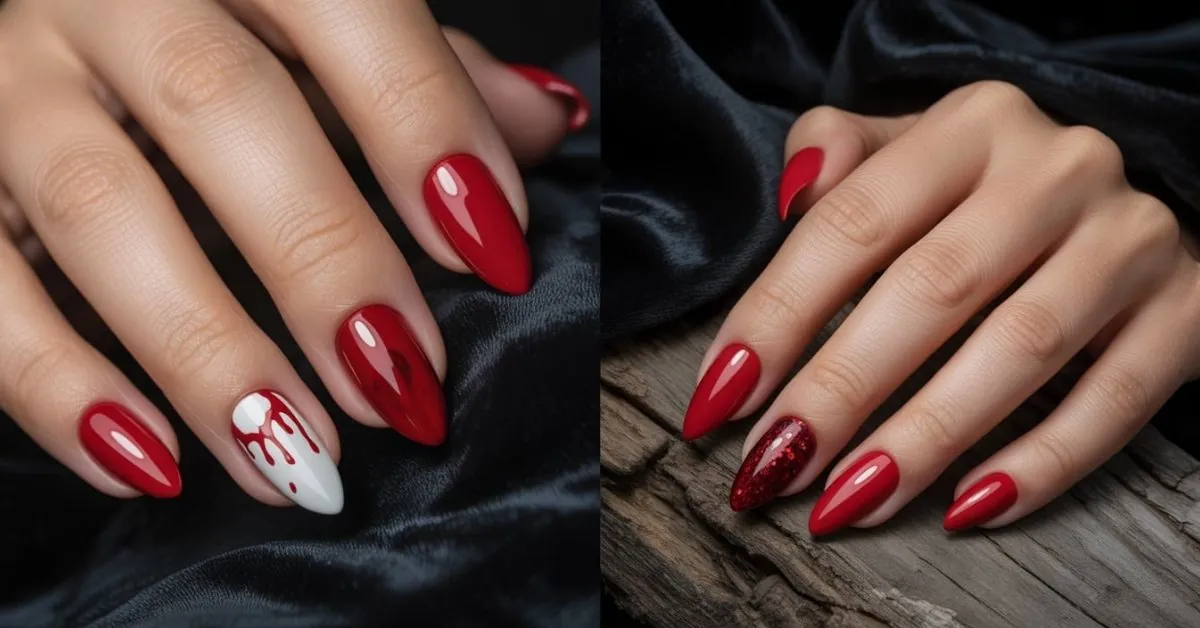 Halloween Nails Red