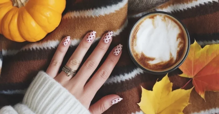 Polka Dot Nails Fall