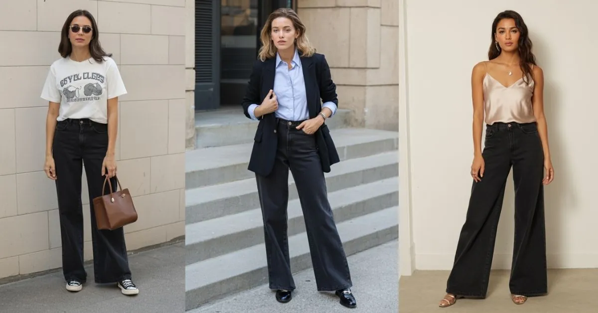 Black Wide Leg Jeans