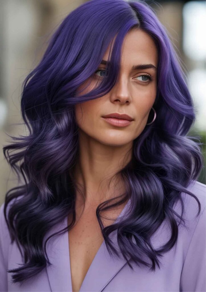 30 Long Midnight Purple Hair Ideas The Ultimate Style & Trend Guide 2 Latest Trends in Long Midnight Purple Hair